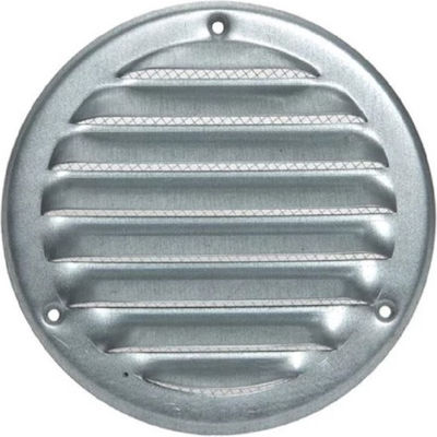 Europlast 101- Round Vent Louver with Sieve 10x10cm Μεταλλική