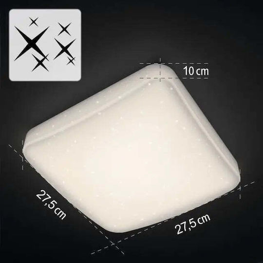 HAMA Deckenleuchte montieren 27,5cm Weiß mit Integrierte LED