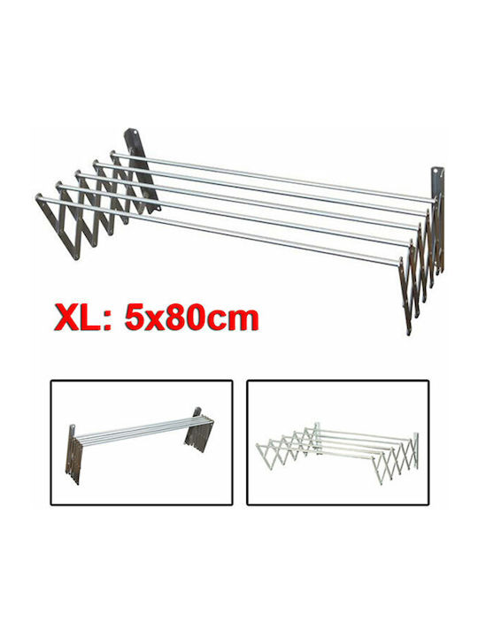 Clothes Aluminum Folding Wall Mounted Balcony Railings with Hanging Length 5m