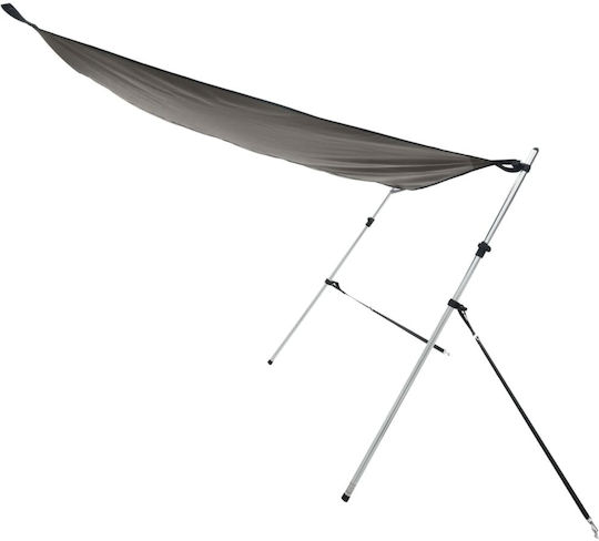 vidaXL Tenta Barca Aluminiu M174xL205xH115cm Gri Culoare
