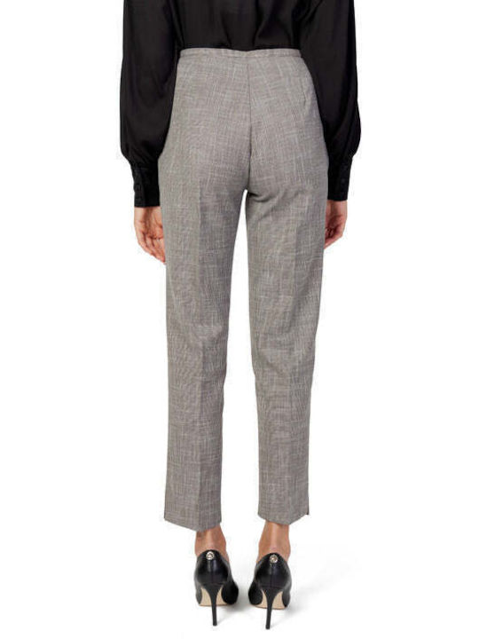 Sandro Ferrone Women's Fabric Trousers Gray