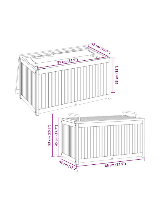 vidaXL Outdoor Storage Box Pink L85xW45xH45cm