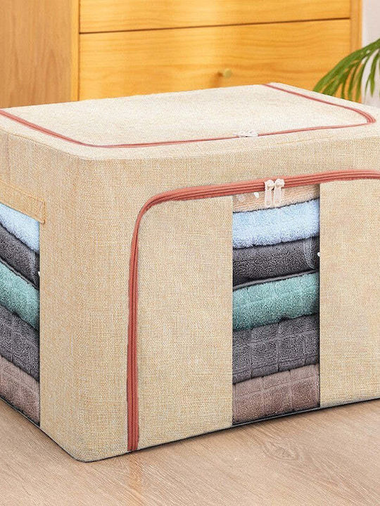 Stoff Aufbewahrungsbox mit Deckel Gray 50x40x33cm 1Stück