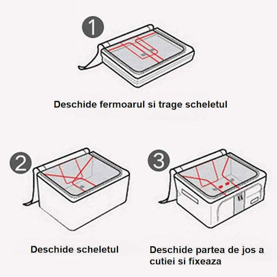 Tesatura Cutie de depozitare cu Capac Maro 50x40x33cm 1buc