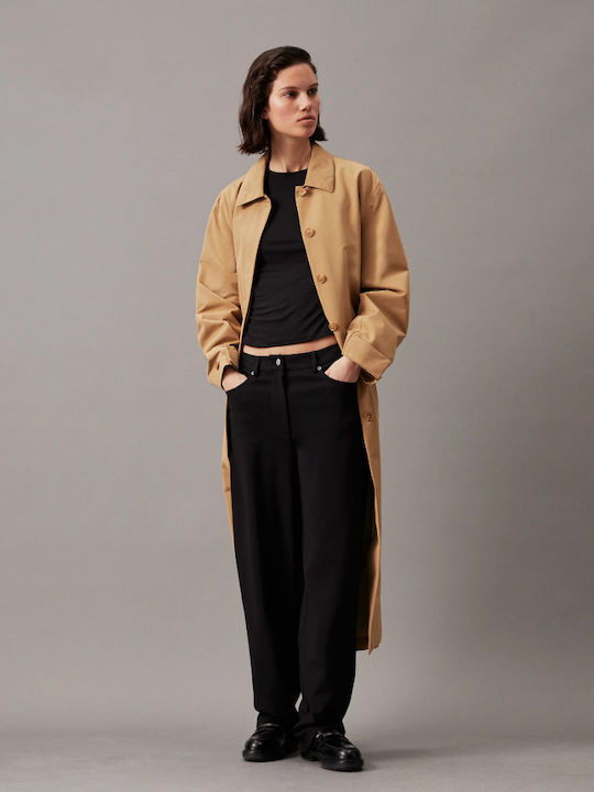 Dama Tesatura Pantaloni cu Croială Slim Black