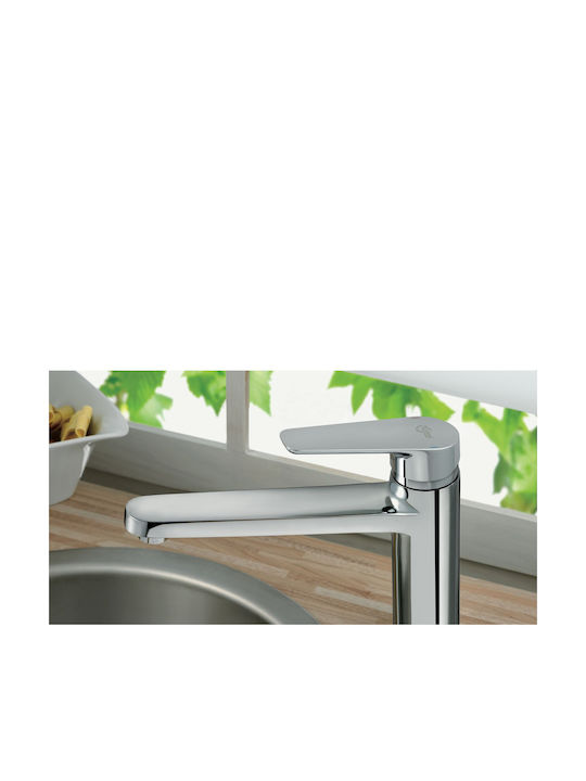 Ideal Standard Ceraplan Iii Küchenarmatur für Zähler mit herausziehbarer Brause Silber