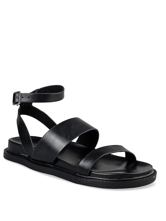 Envie Shoes Damen Flache Sandalen in Schwarz Farbe