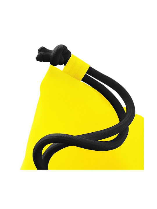 Rucsac BTS Signs cu șnur și buzunar galben, 40x48cm și șnururi groase