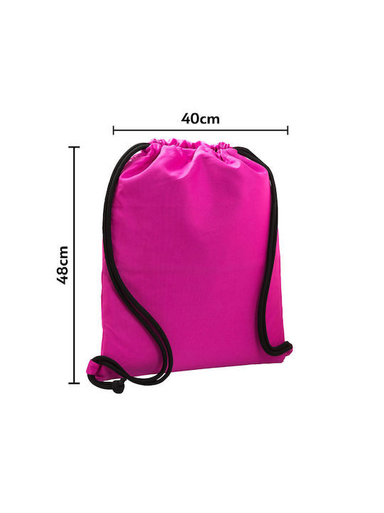 Shit Happens Backpack Bag Gymbag Fuchsia Pocket 40x48cm & Thick Cords