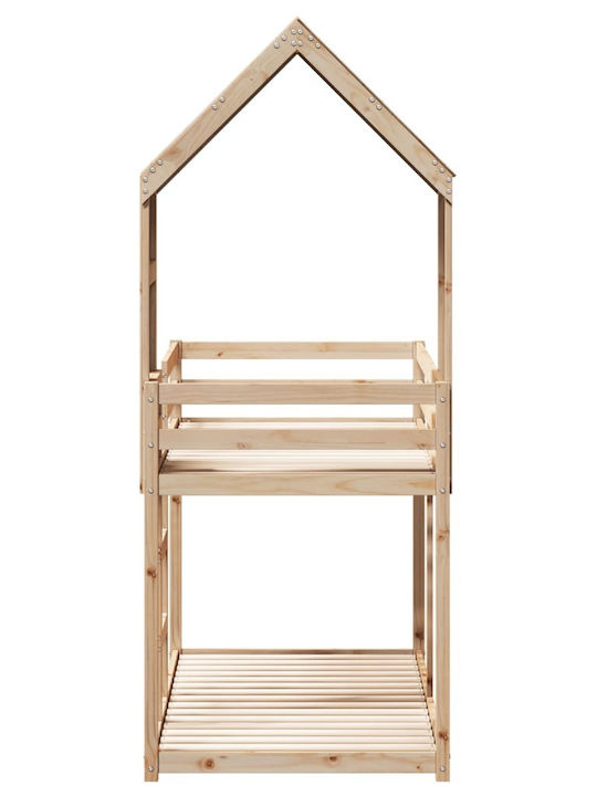 Kinderbett Koje Einzeln Beige für Matratze 90x190cm
