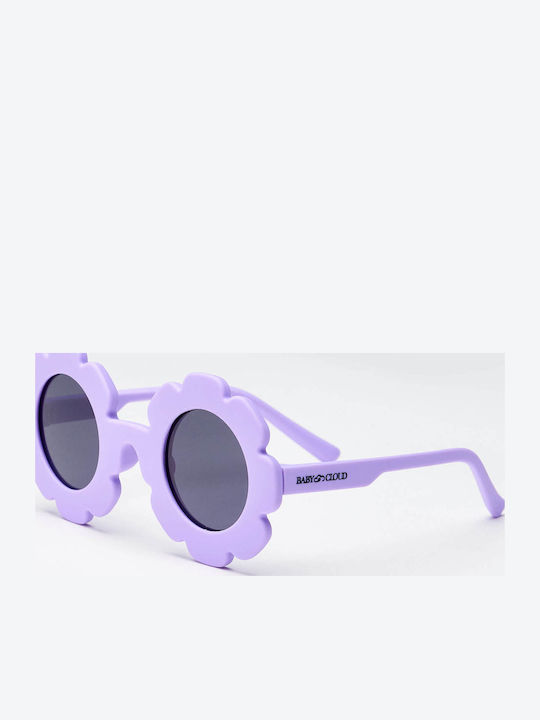 Baby Cloud Kinder-Sonnenbrillen mit Polarisiertem Blumen Spiegel Lila für 2-5 Jahre