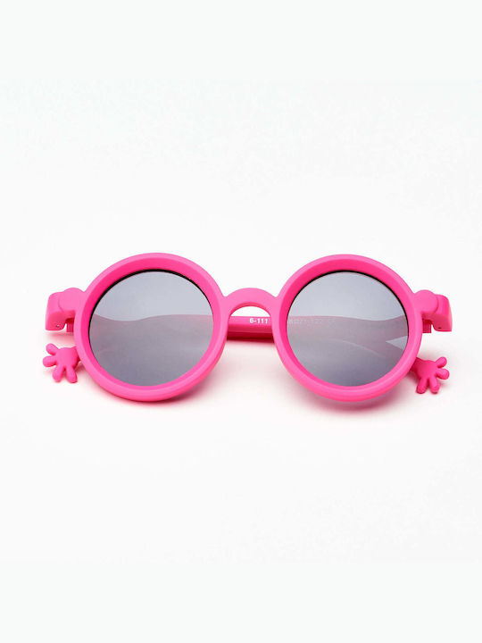 Baby Cloud Little Round Kids Sunglasses with Polarized Lens Strawberry Palm for 2-5 Years