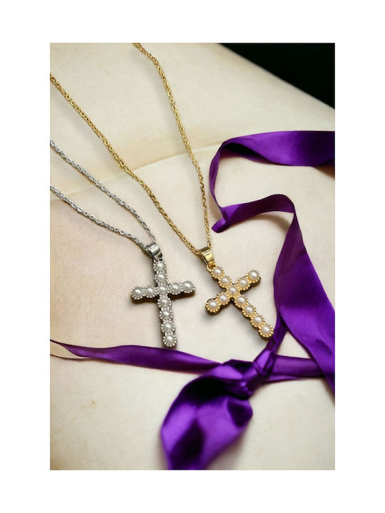 Women's Cross from Steel with Chain