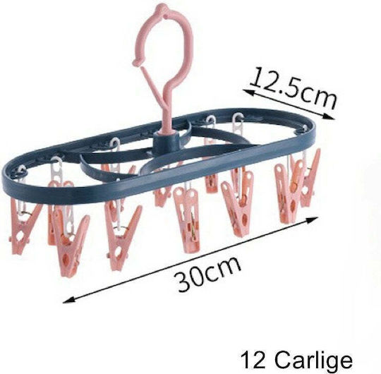 Cârlige de Rufe Din Plastic 30x12.5cm Multicolore