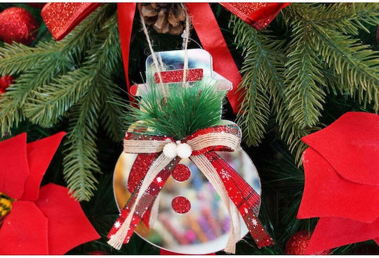Hängender Schneemann Ornament Weiß 17x14cm