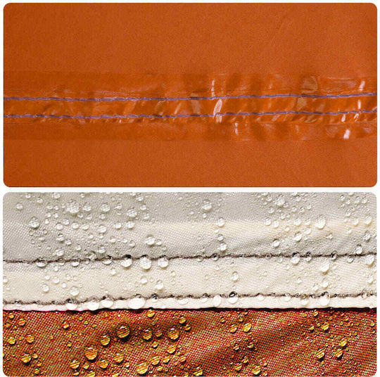 vidaXL Shade Sail Orange With Hoop & with PU Coating 3.05x4.6m 105gr/m²