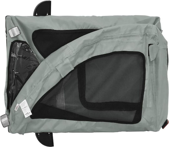 vidaXL Dog Carrying Gray Bicycle Trailer for 45kg Pets L124.5xW66xH63.5cm