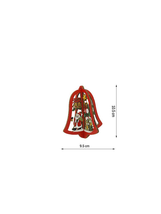 Ornament suspendat cu pantaloni evazati Din lemn Multicolor 9.5x10.5buc