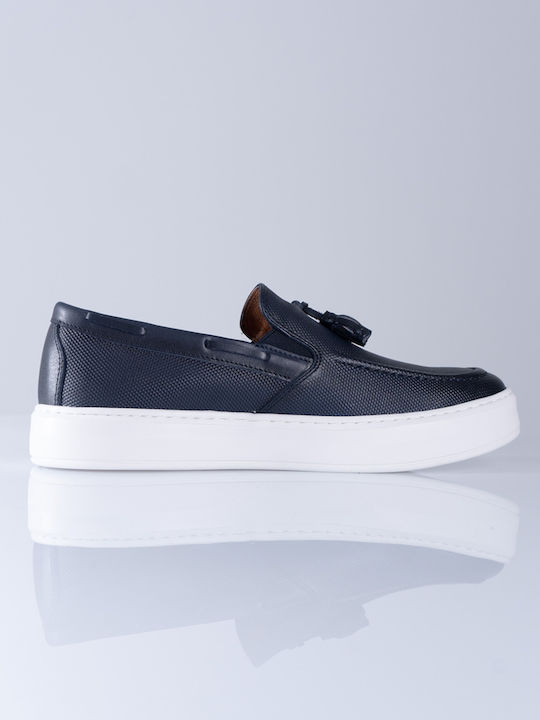 Men's Leather Loafers Blue