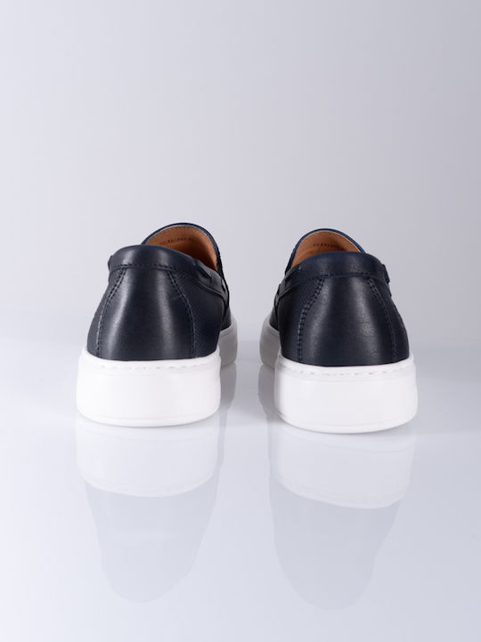 Men's Leather Loafers Blue