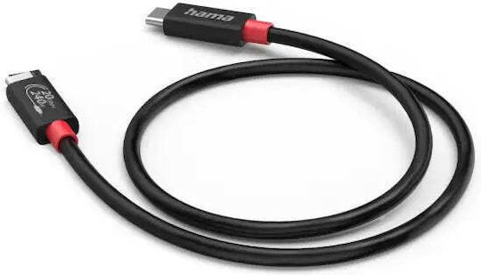HAMA USB 4 Видео Кабел USB-C Мъжки - USB-C 240W Захранване PD Черен 2м 00200788