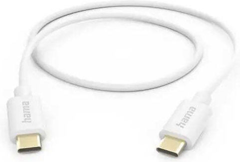 HAMA USB 2.0 Кабел USB-C Мъжки - USB-C 60W Бял 1м 00201590