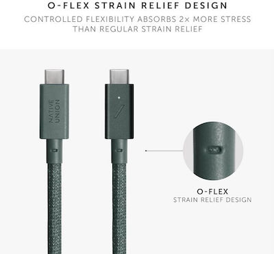 Native Union Belt USB 2.0 Cable USB-C male - USB-C 240W Green 2.4m