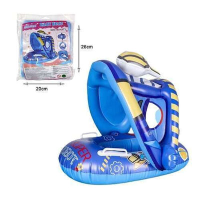 Sainteve Schwimmtrainer Swimtrainer mit Durchmesser 70cm und Sonnenschutz Blau