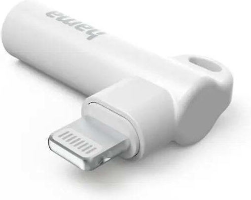 Hama Lightning Adapter 3.5mm Jack Aux Adapter 90° White