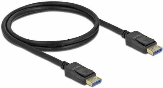 DeLock Cable DisplayPort male - DisplayPort male 1m Μαύρο