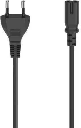 Hama Euro Plug Power Cable 2-pin Iec C7 Female 2.5m Black