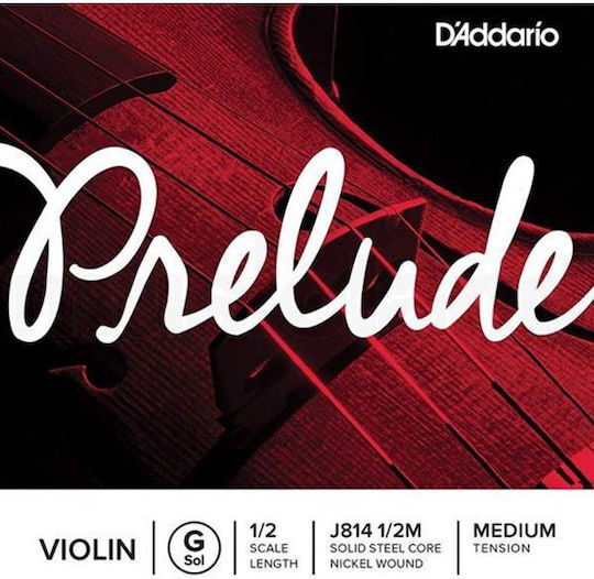 Daddario Μονή Steel Χορδή για Βιολί 1/2 Prelude 1/2 Medium Tension, G