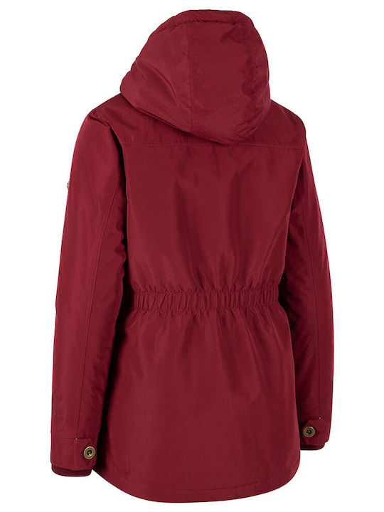 Trespass Women's Short Lifestyle Jacket for Winter Red