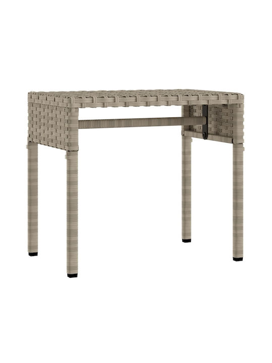 Șezlong Rattan cu Pernă și Parasolar Gri cu Masă Set 2 Bucăți 89x200x60cm