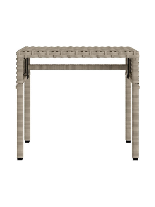 Șezlong Rattan cu Pernă și Parasolar Gri cu Masă Set 2 Bucăți 89x200x60cm