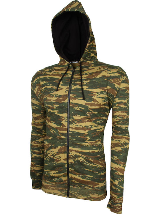 Hooded Khaki Sweatshirt