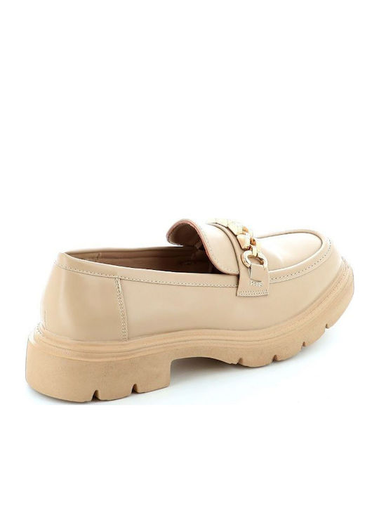 Women's Moccasins in Beige Color