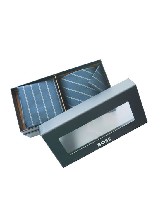 Boss Men's Tie Set Printed in Blue Color