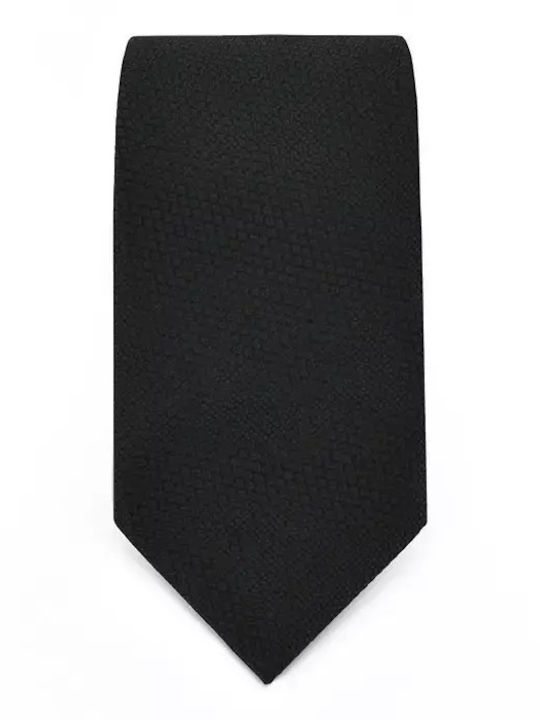 Boss Men's Tie Silk Printed in Black Color