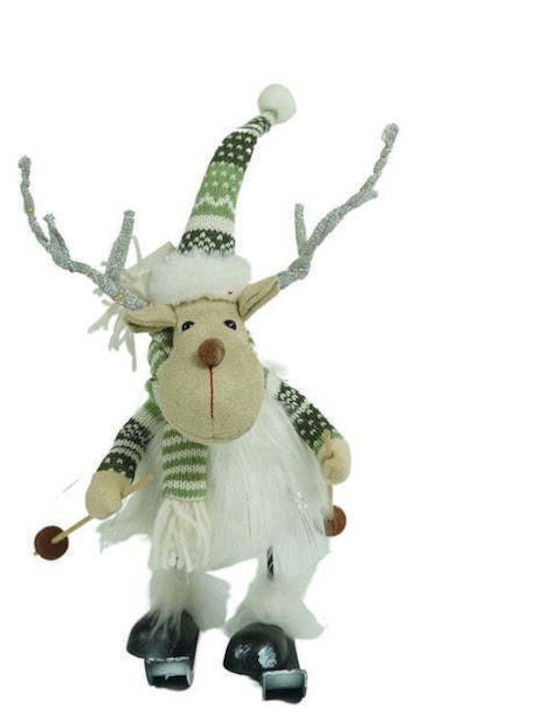 Christmas Figure Reindeer White Height 33cm