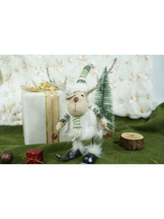 Christmas Figure Reindeer White Height 33cm