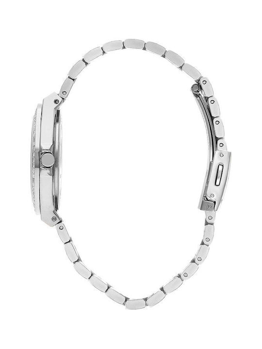 Lee Cooper Crystals Uhr mit Silber Metallarmband