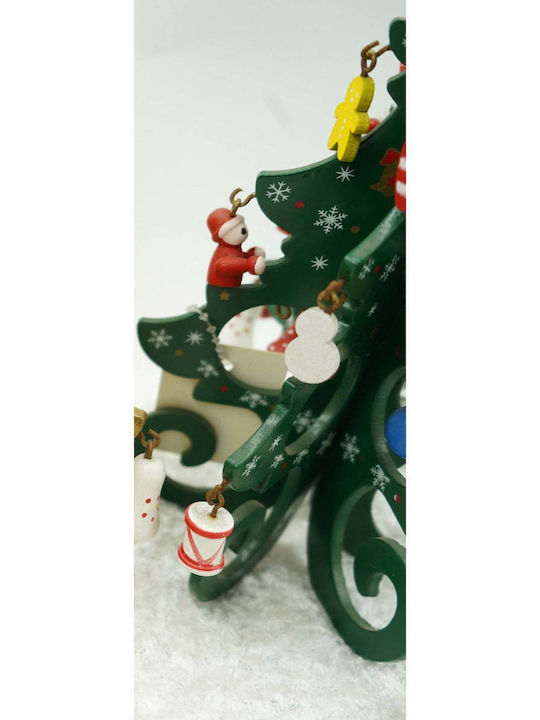 Christmas Decorative Wood Tree 20cm Green