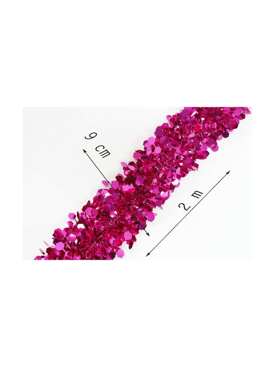 Weihnachtliche Girlande Plastik Rosa 200x9cm 1Stück