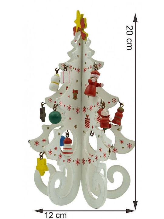 Weihnachtsdekoration Baum 20cm Weiß