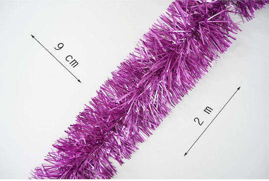 Crăciun Ghirlande Plastică Roz 200x9cm 1buc