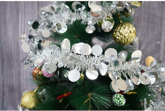Weihnachtliche Girlande Plastik Silber 200x11cm 1Stück
