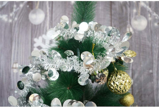 Weihnachtliche Girlande Plastik Silber 200x11cm 1Stück