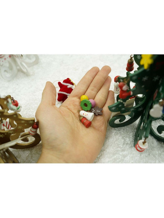 Christmas Decorative Wood Tree 20cm Green