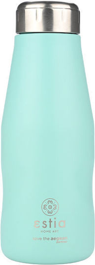 Estia Travel Flask Save the Aegean Рециклируема Бутилка Термос Неръждаема Стомана Без BPA 350ml Bermuda Зелен
